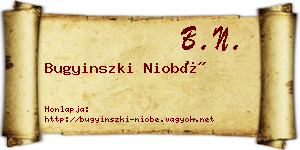 Bugyinszki Niobé névjegykártya